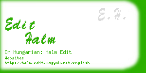 edit halm business card